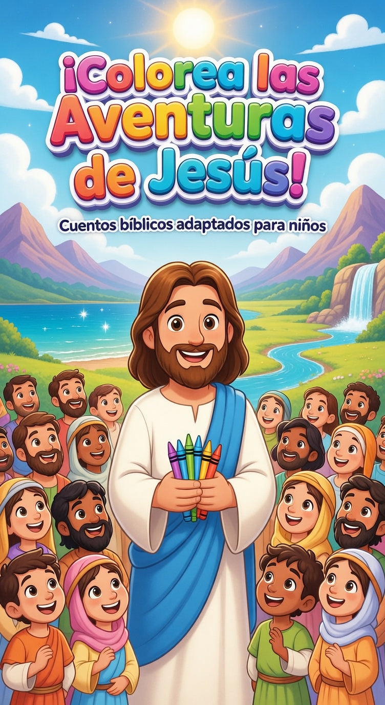 Libro para colorear "Las aventuras de Jesús" + BONOS